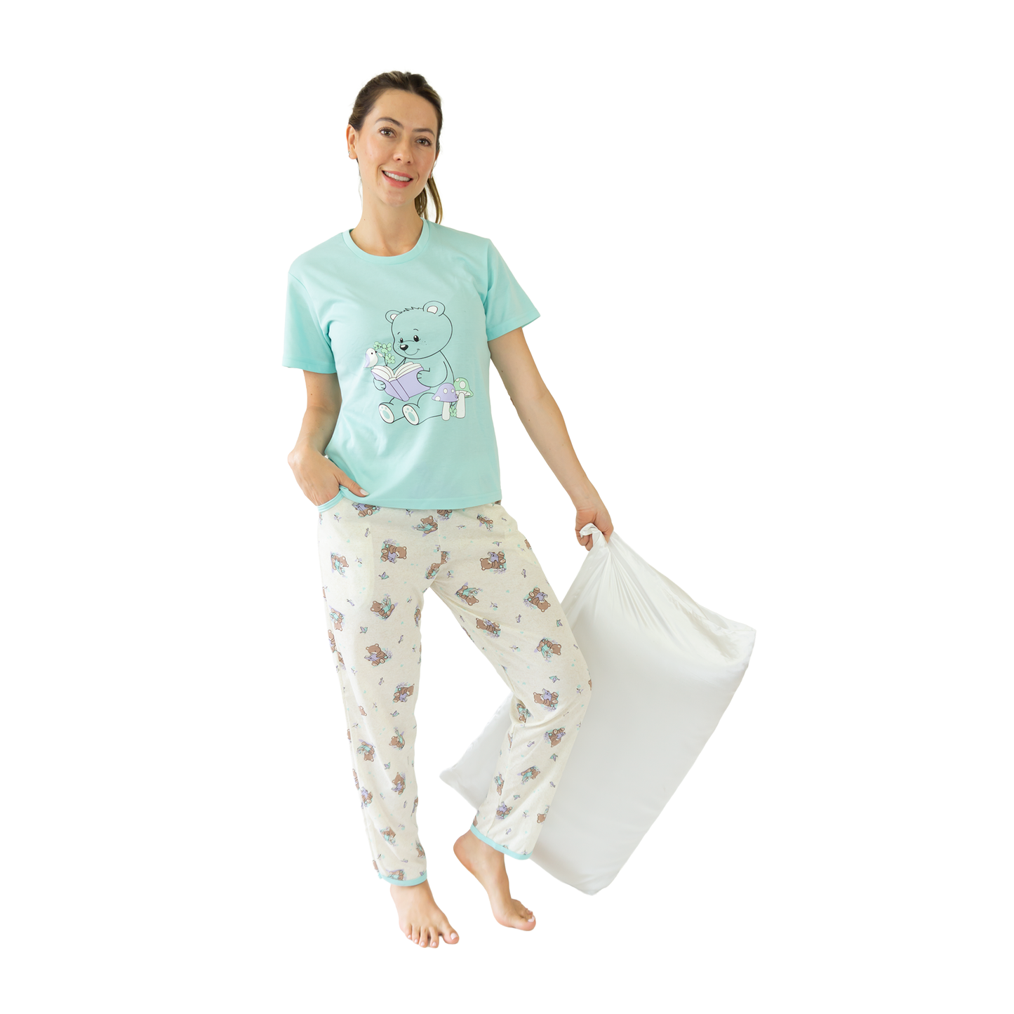 Pijama Teresa Manga Corta- Mujer