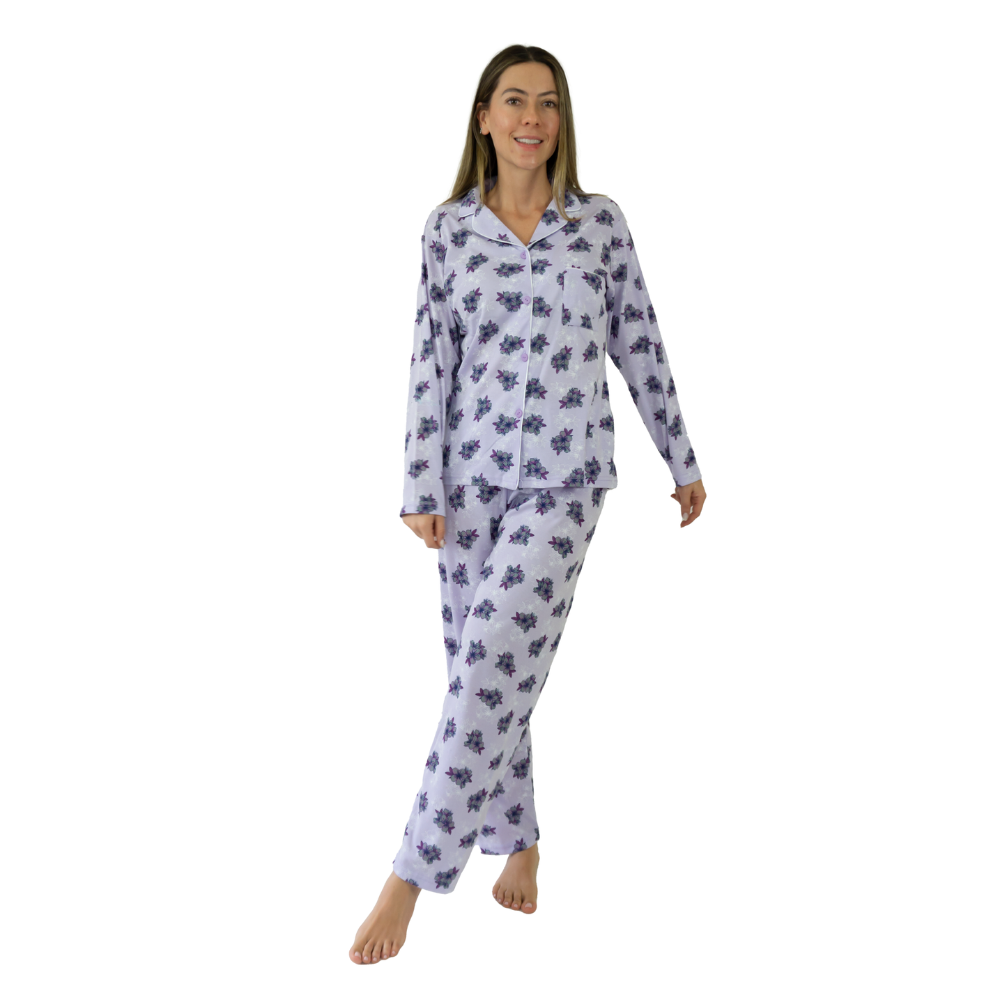 Pijama Ruby Manga Larga- Mujer
