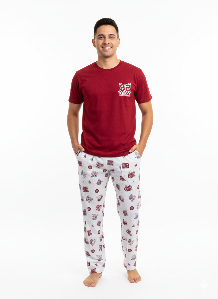 Pijama Samuel Manga Corta- Hombre