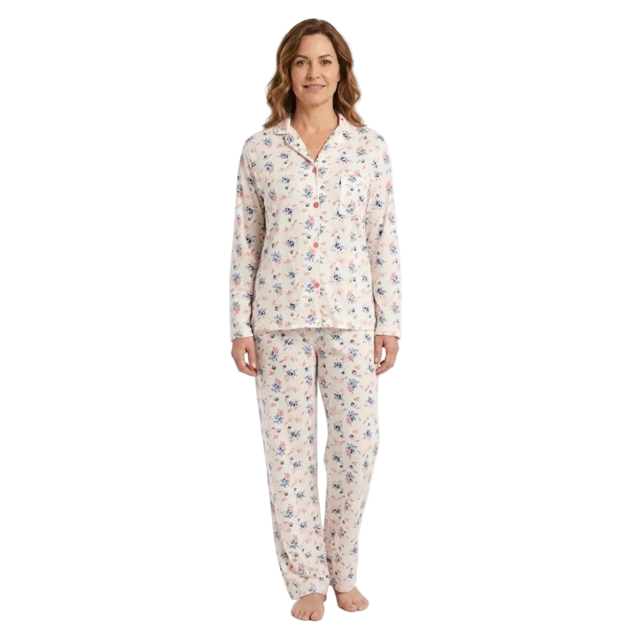 Pijama Ruby Manga Larga- Mujer