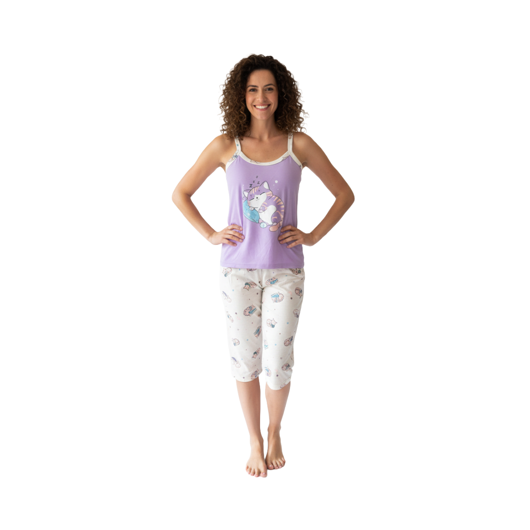 Pijama Omaira pantalón pescador - Mujer