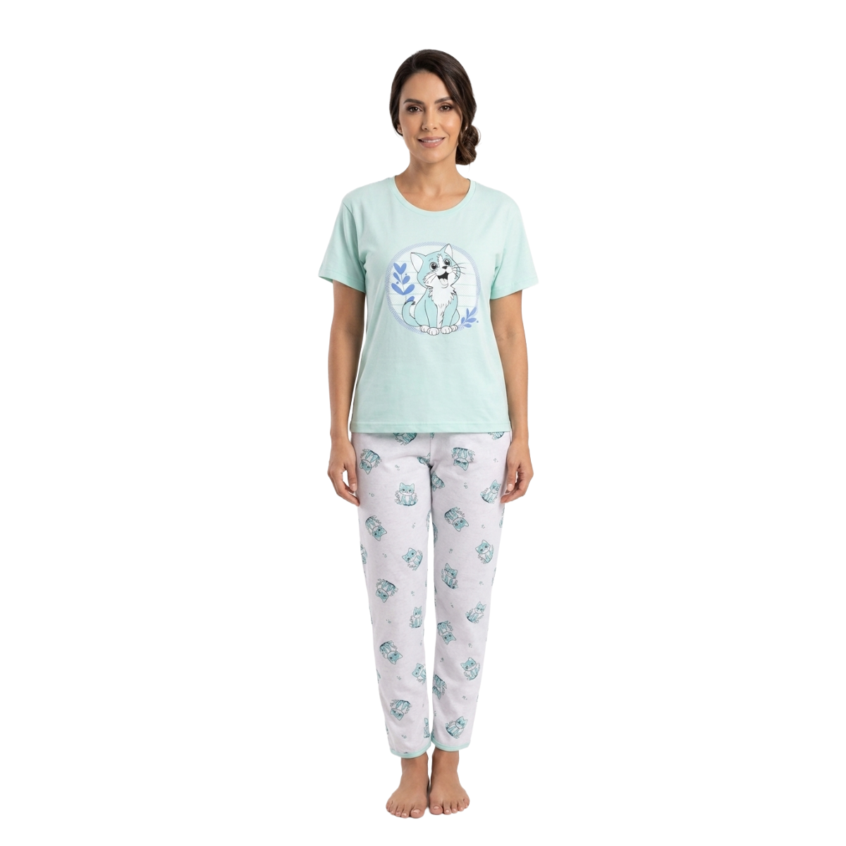Pijama Teresa Manga Corta- Mujer
