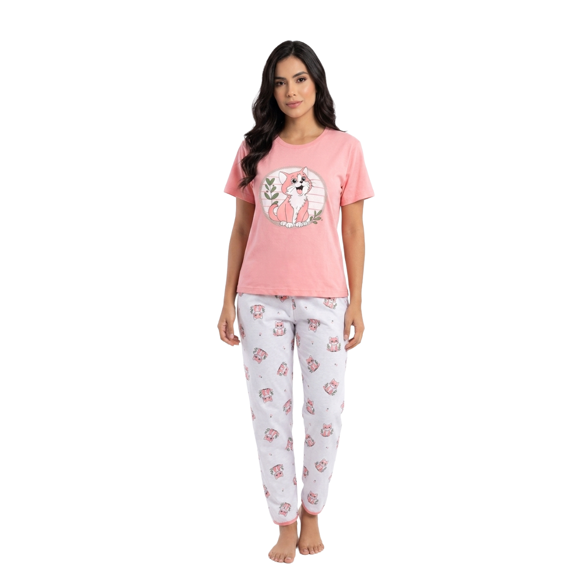 Pijama Teresa Manga Corta- Mujer
