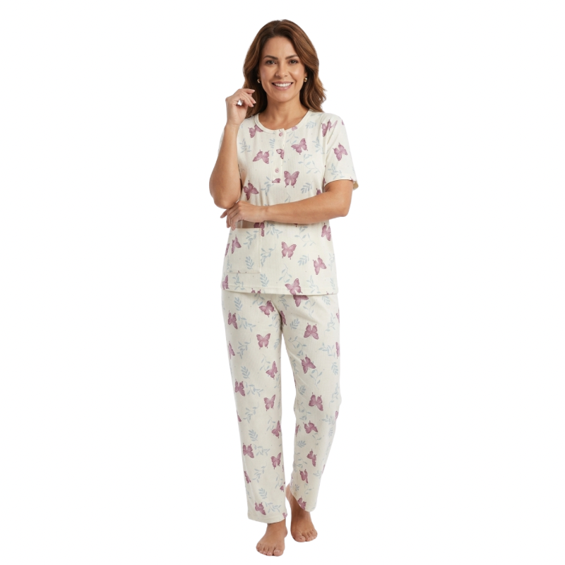Pijama Clara Manga Corta - Mujer