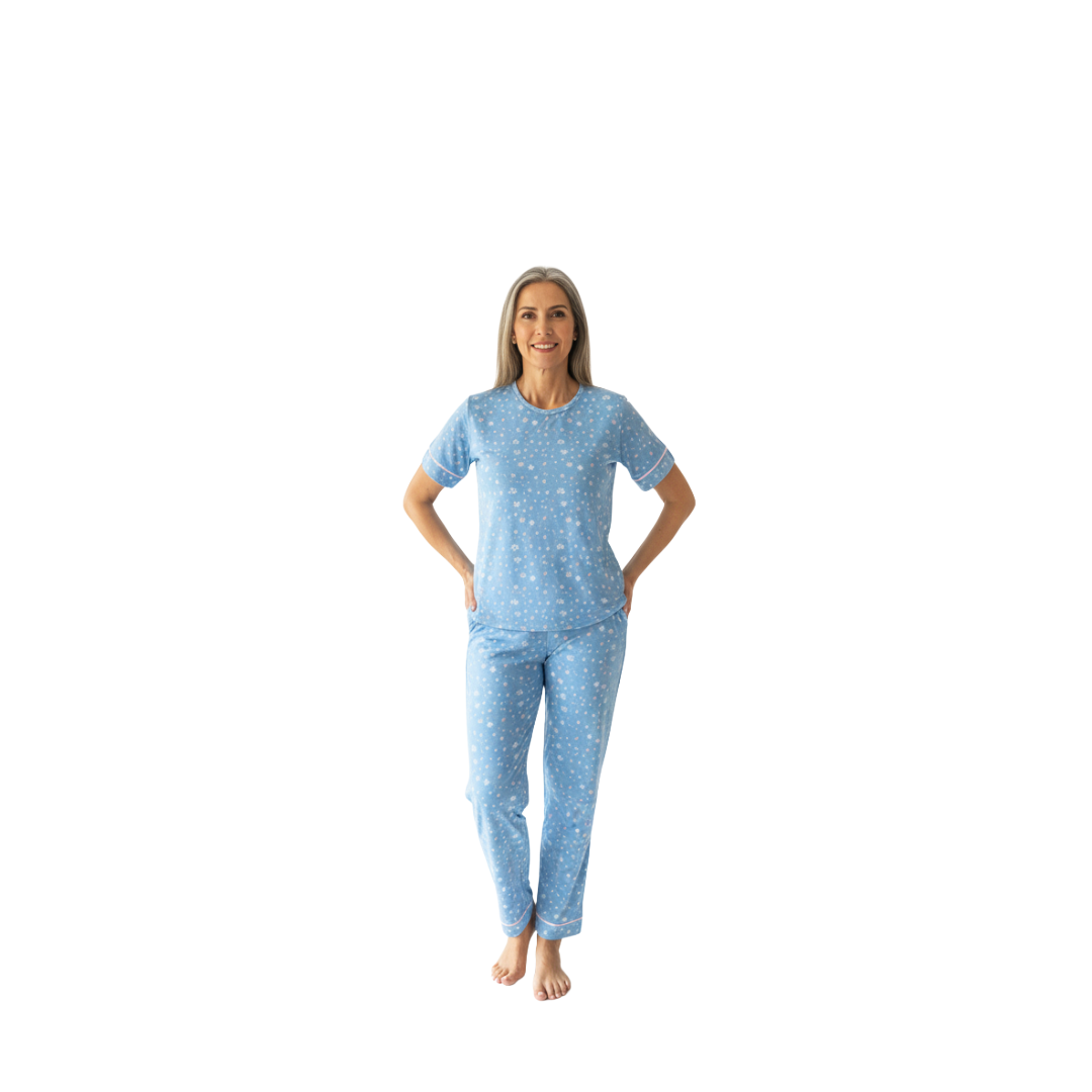 Pijama Lucrecia Manga Corta - Mujer