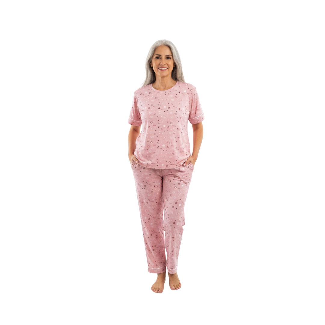 Pijama Lucrecia Manga Corta - Mujer