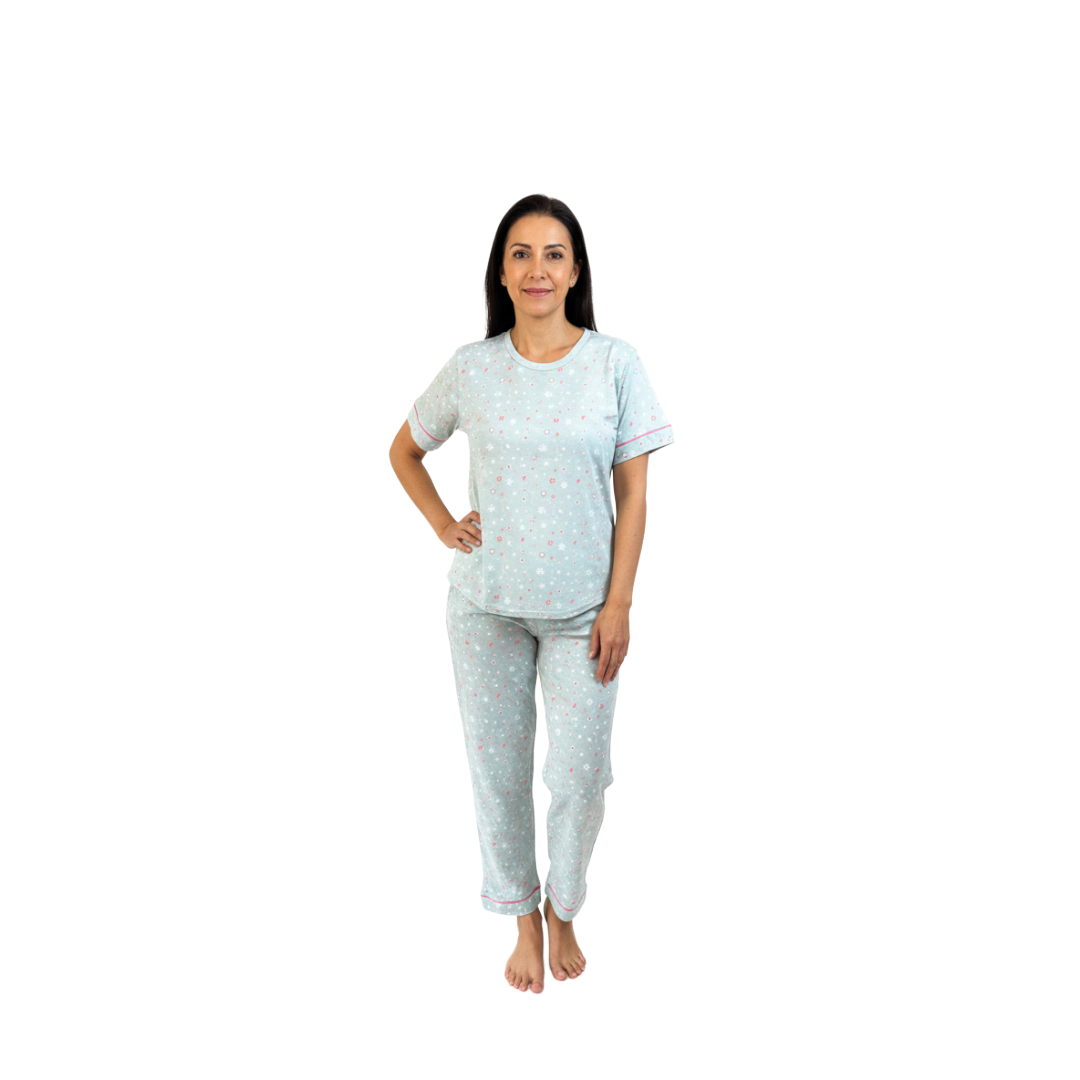 Pijama Lucrecia Manga Corta - Mujer
