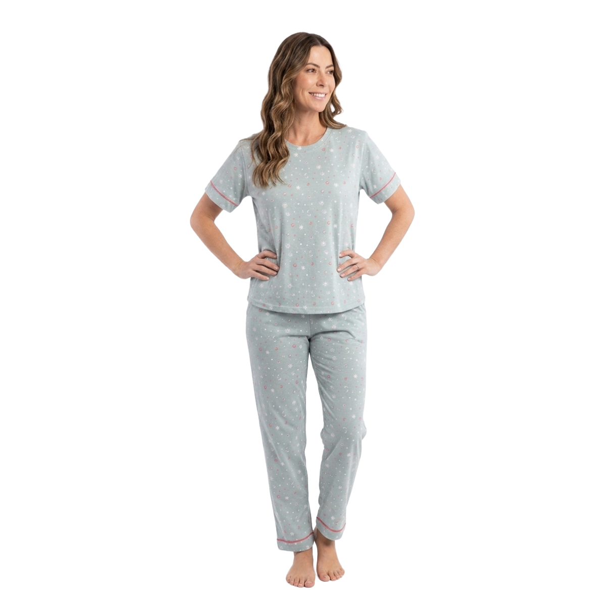 Pijama Lucrecia Manga Corta - Mujer